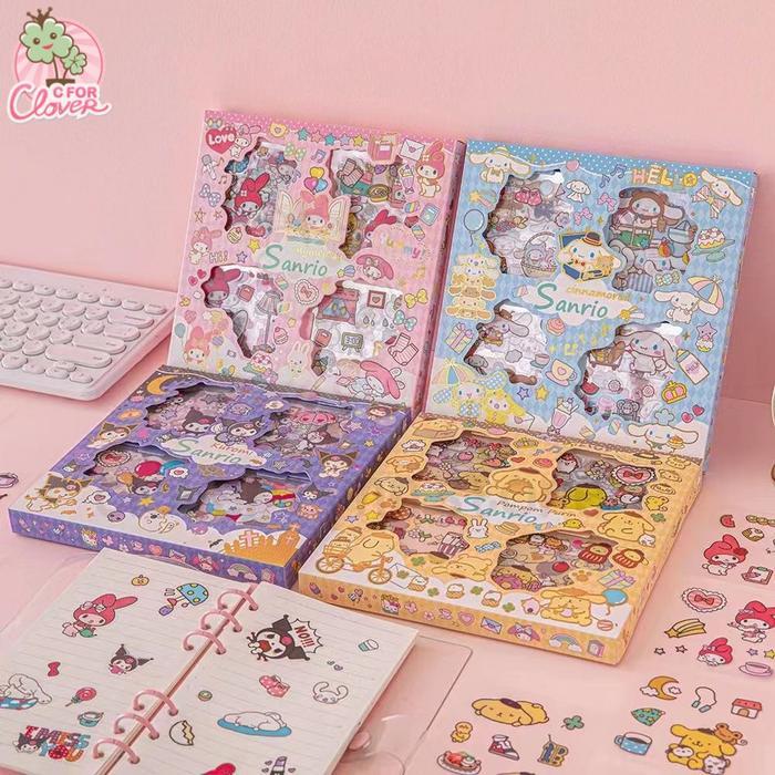 Cute Character Stickers Set Isi 36 Stiker Kawaii Viral Box Lucu Gratisongkir