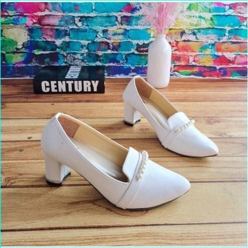Grosir Sepatu Pantofel Wanita Mutiara Tm13 Premium Sepatu Kerja Kantor Pesta Kondangan Formal High