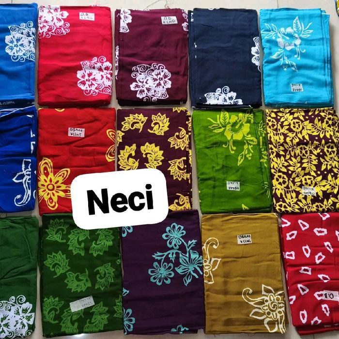 Kain Neci Tidak Rumbai Berbahan Dasar Rayon Premium Motif Batik Pekalongan