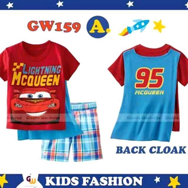 Setelan anak cars mcqueen Gw 159 A