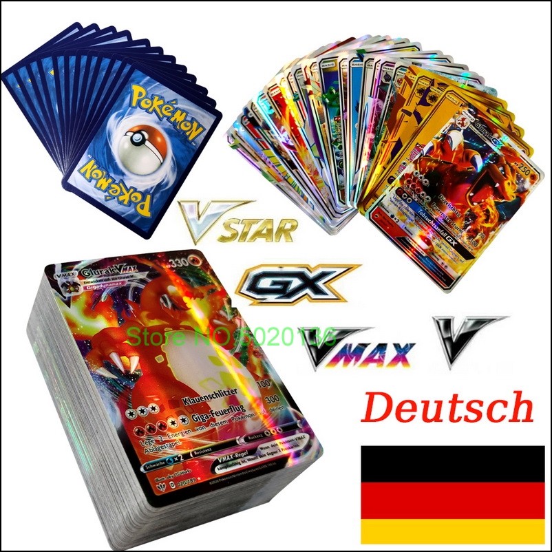 Deutsch Pokemon Cards in German Vstar Vmax GX Limited Shiny Rainbow Arceus Pikachu Charizard