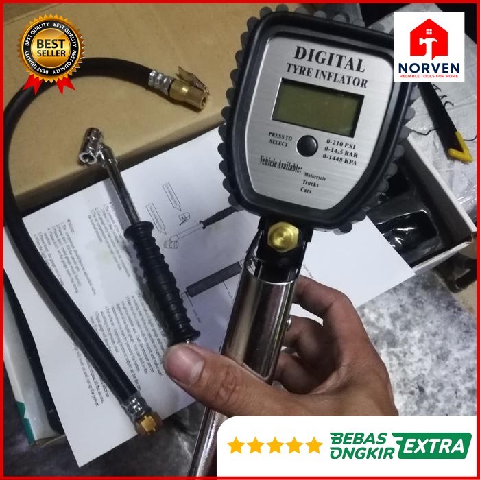Digital Tire inflator 3 in 1 Wipro - alat ukur dan isi angin nitrogen