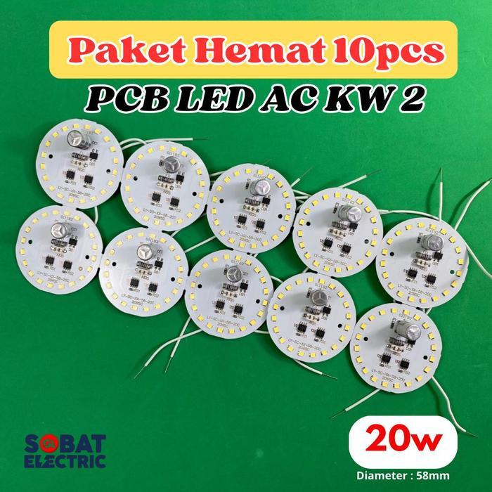 Paket Hemat 20 Watt PCB AC Mata LED - PCB Mata Lampu LED AC Tanpa Driver 20w