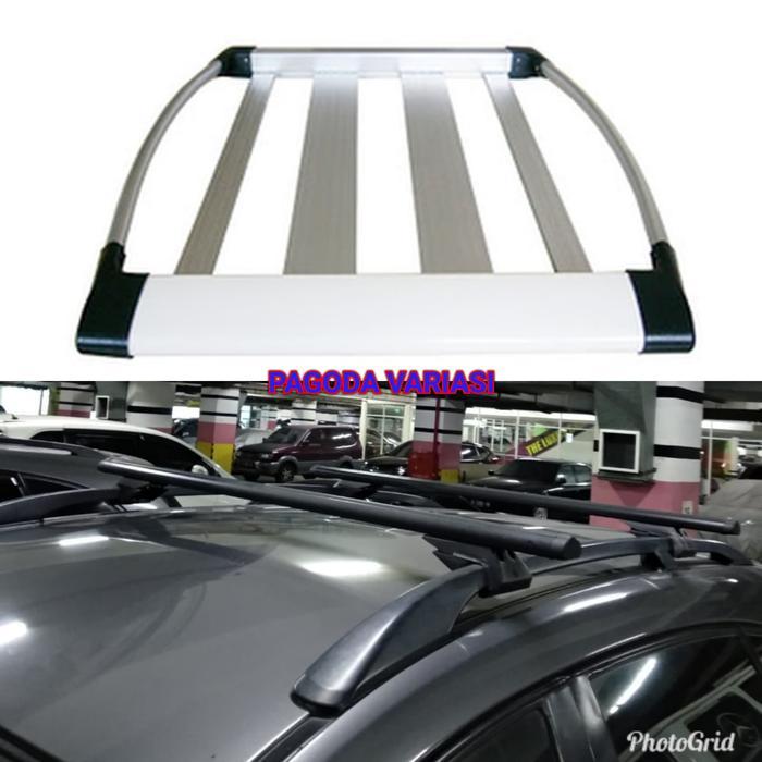 BERKUALITAS paket cross bar + Rack bagasi oval mobil Rush / Terios lama