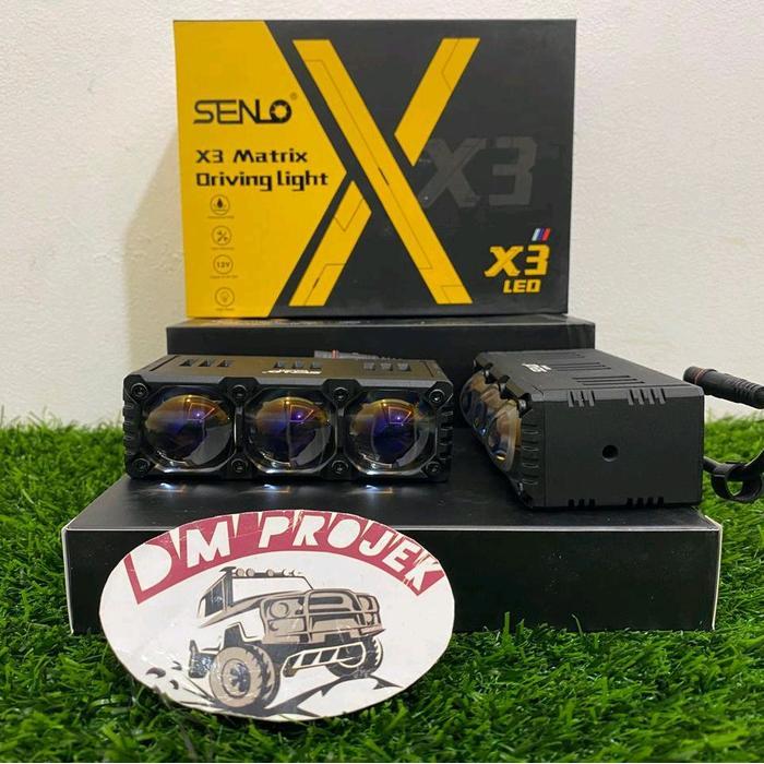 BERKUALITAS senlo x3 plus mini projie 3 mata 150 wat original ampu tembak kabut lampu tambahan mobil