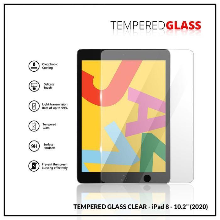BERKUALITAS Temper Glass Violet Premium Quality Apple ipad 7 / Ipad 8