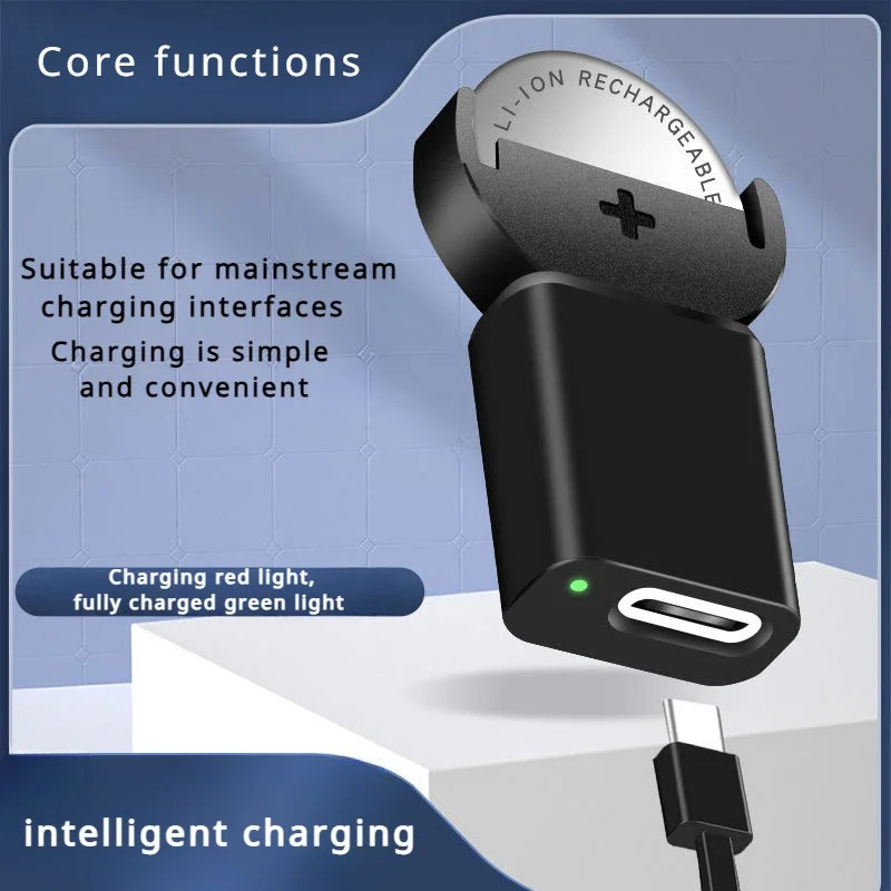 Type-c Lithium Coin Charger Widely Charging for LIR2032,LIR1632,LIR2025,LIR2016,LIR2032H Batteries
