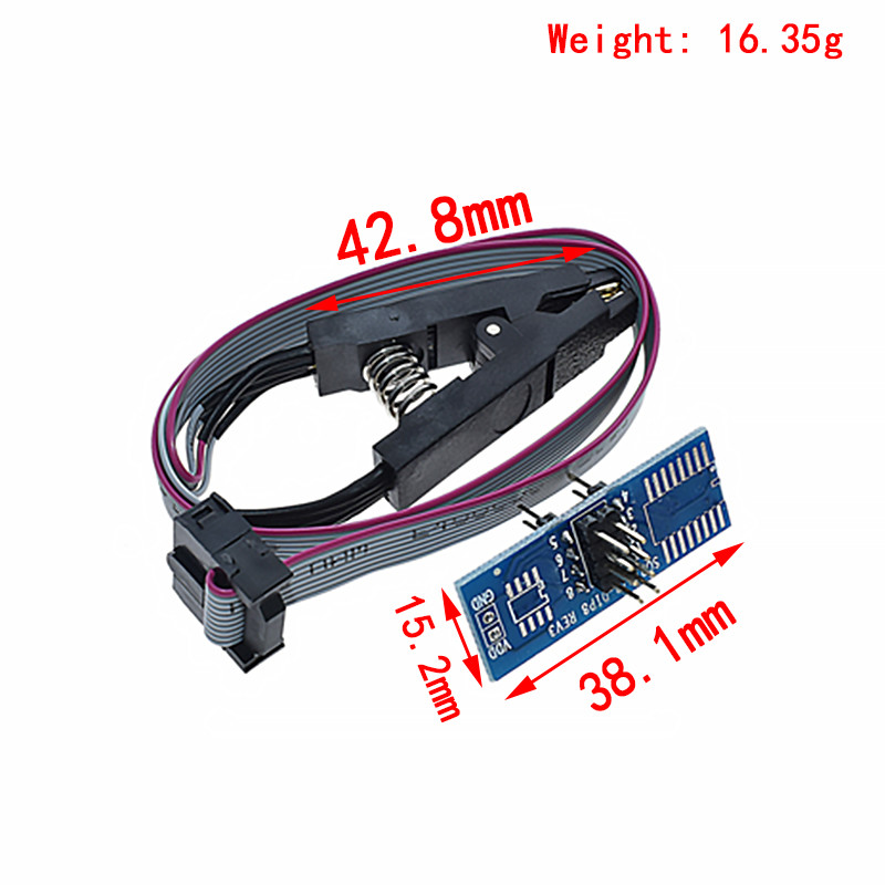 CH341A XTW100 24 25 Series EEPROM Flash BIOS CH341 USB Programmer Module + SOIC8 SOP8 Test Clip For