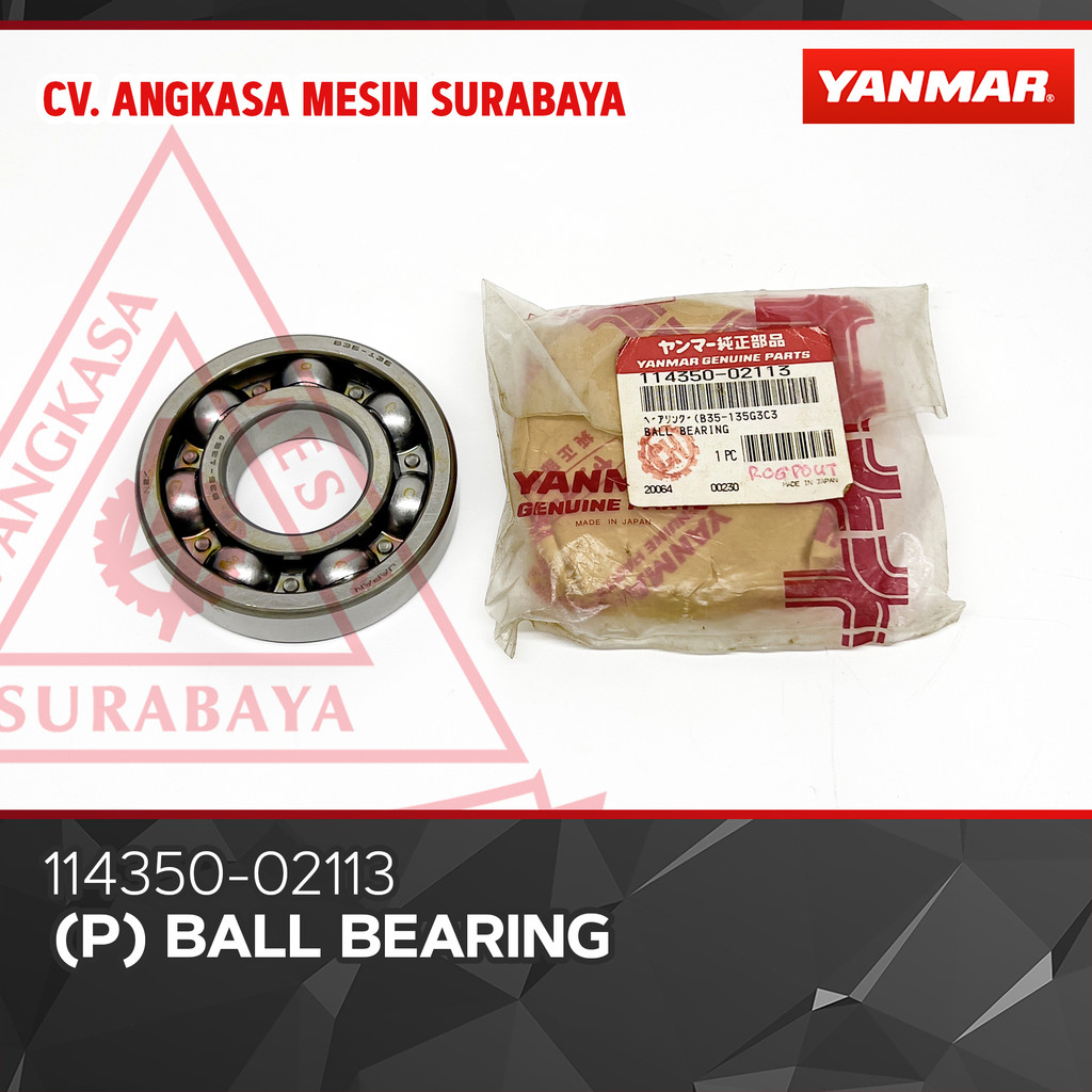 Spare Part Yanmar Diesel L 60 100% Original Yanmar| 114350-02113 |(P) BALL BEARING