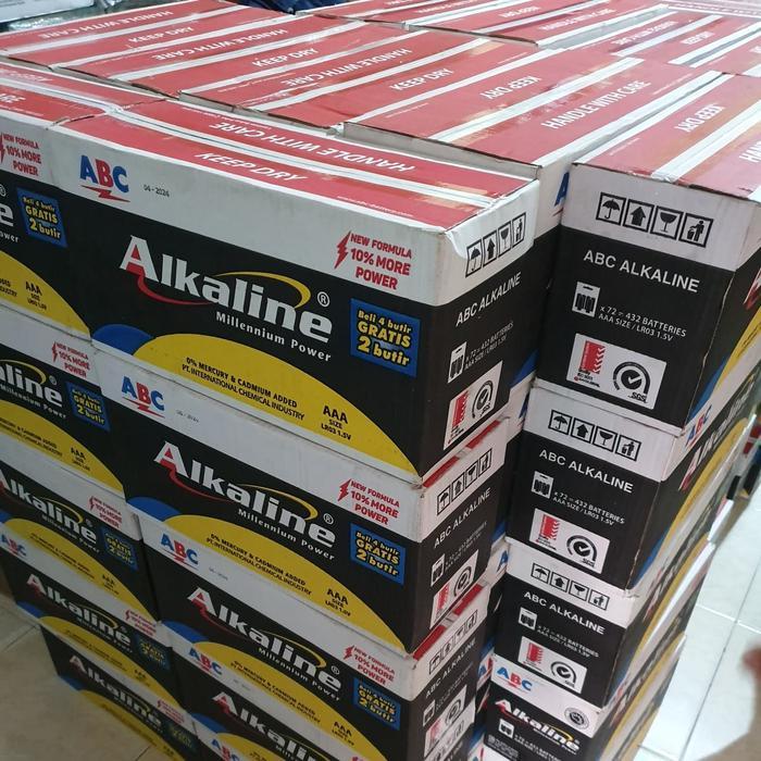 N3W BATERAI ABC ALKALINE AAA/A3 BATTERY ALKALINE AAA - 6 PCS ORIGINAL JAM DINDING
