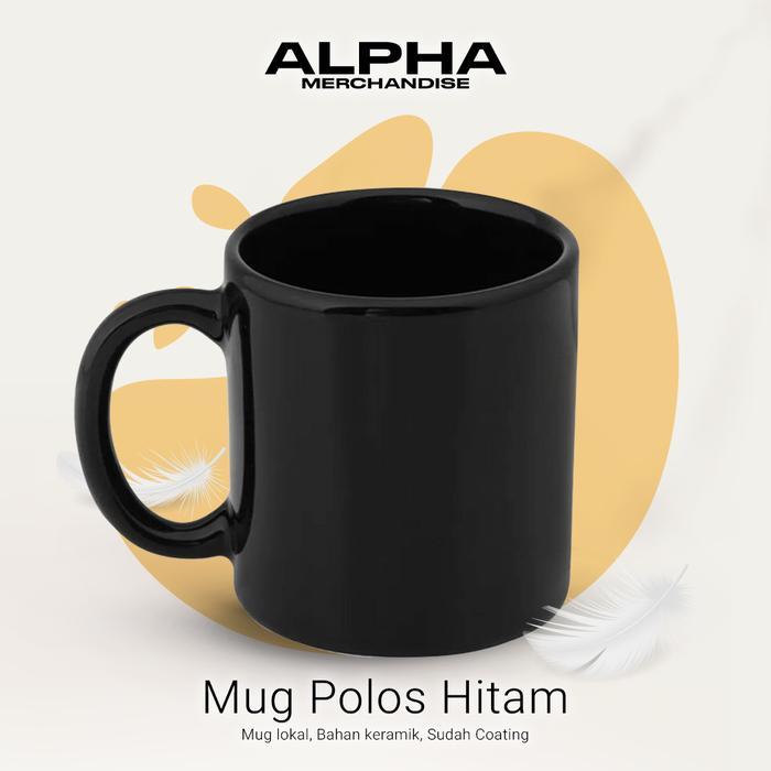 MUG HITAM COATING MURAH 11OZ SATUAN