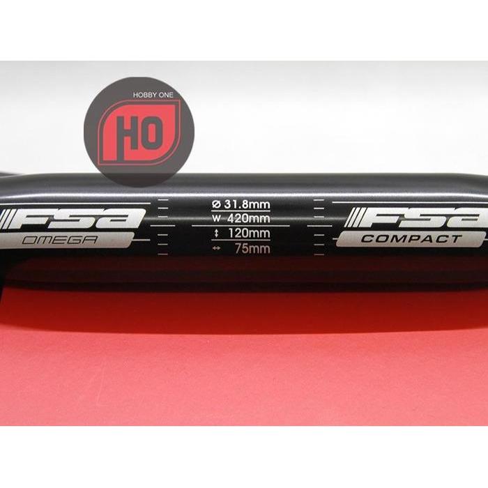 FSA OMEGA COMPACT ROAD BLACK Handlebar Dropbar