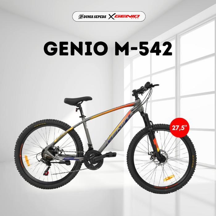 SEPEDA MTB 27,5 INCH GENIO M542 FRAME ALLOY / SEPEDA GUNUNG 27,5 INCH GENIO M542 3x8 SPEED - GREY OR