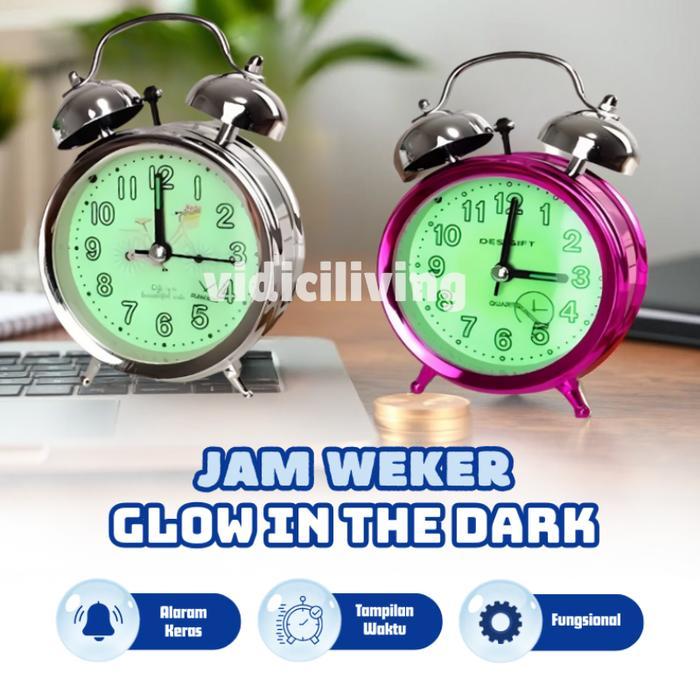 Ikea House - Jam Alarm Klasik Glow In The Dark /Jam Weker Klasik /Jam Weker Estetik