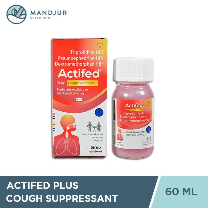 Actifed Plus Cough Suppressant (Actifed Merah) - Obat Batuk Dan Pilek