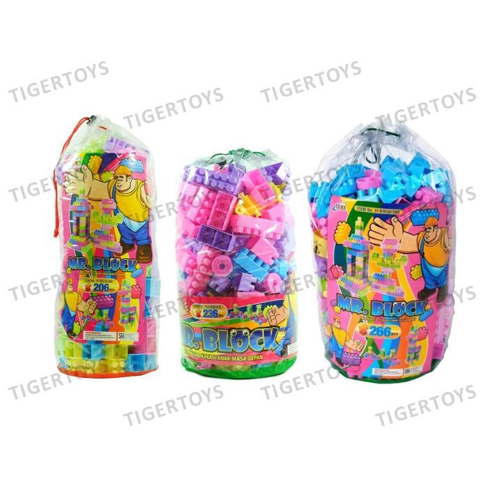 NEW PROMO [PM] Mainan Lego Block Balok Susun 206 / 236 / 266 Kantong Besar MR.BLOCK
