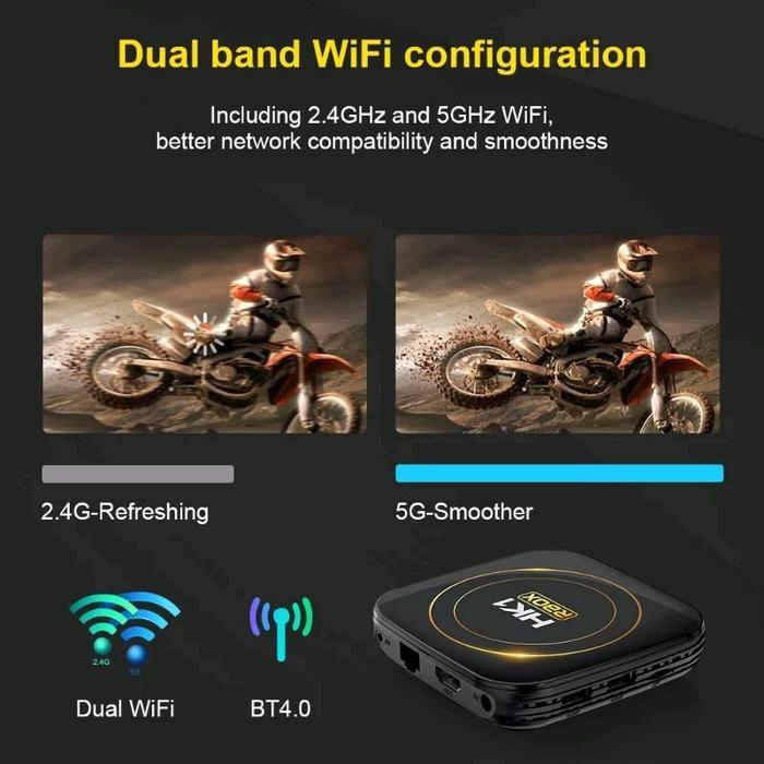 Flash Sale Android Tv Hk1 Rbox H8S 4Gb+32Gb 4Gb+64Gb Android 12 Tv Box 2,4+5G Wifi Bluetooth 4.0