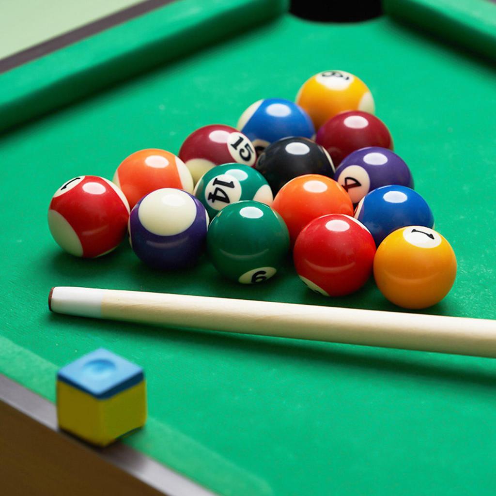 Kids Pool Table Set Tabletop Pool Table Billiard Cues Small Tabletop Billiards Table with Balls