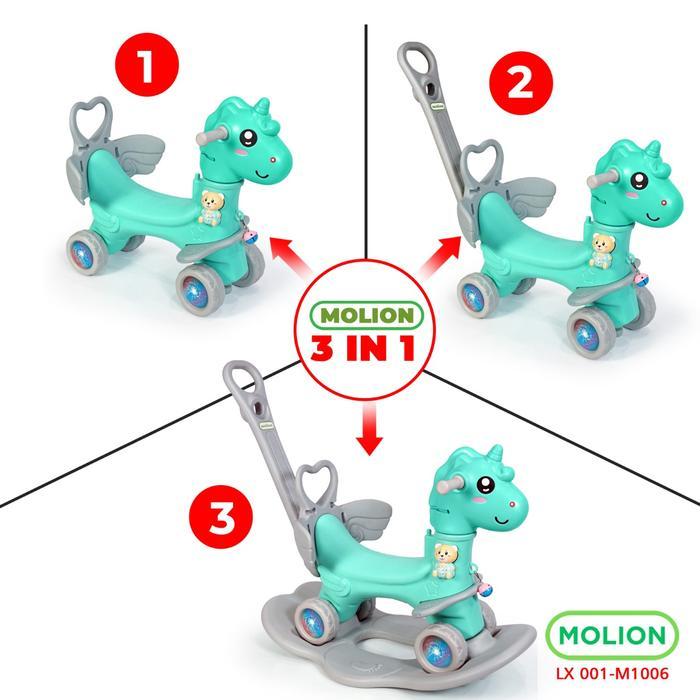 Kuda Kudaan Anak 4in1 Rocking Horse Jungkat Jungkit Mainan Kayu