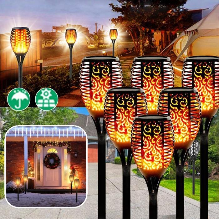 Lampu Taman Obor Solar LED/Lampu Solar Led Obor Tenaga Surya Tanpa Kabel / Lampu Rumput Rumah Teras