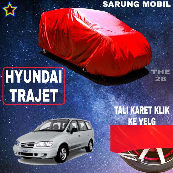 Sarung Mobil Hyundai Trajet Polos Merah Body Cover Trajet Premium
