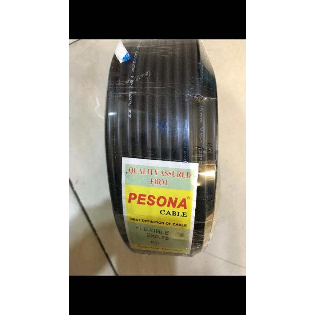 Kabel serabut 2x0,75mm hitam cable serabut hitam