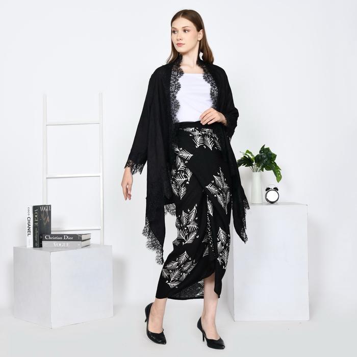 Outer Nagita Polos Viscose, Outer Kabaya Renda Viskos Polos