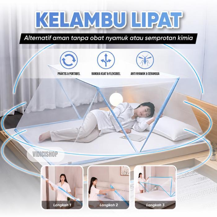 Promo Terlengkap Kelambu Kotak 65X120/80X190/100X190/135X190/ Kelambu Lipat / Kelambu Tidur Termurah