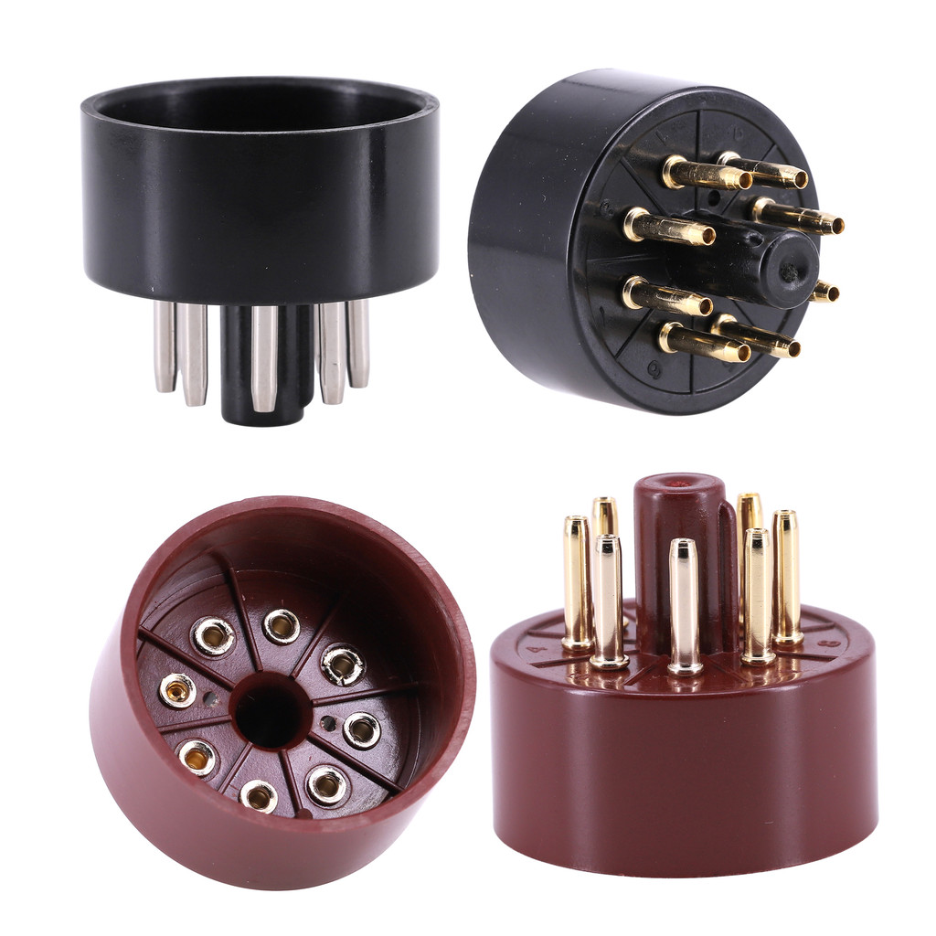 8Pin Tube Socket EL34 Bakelite Tube Base For EL34 EL34C Vacuum Tube Amplifier Vintage o HIFI DIY