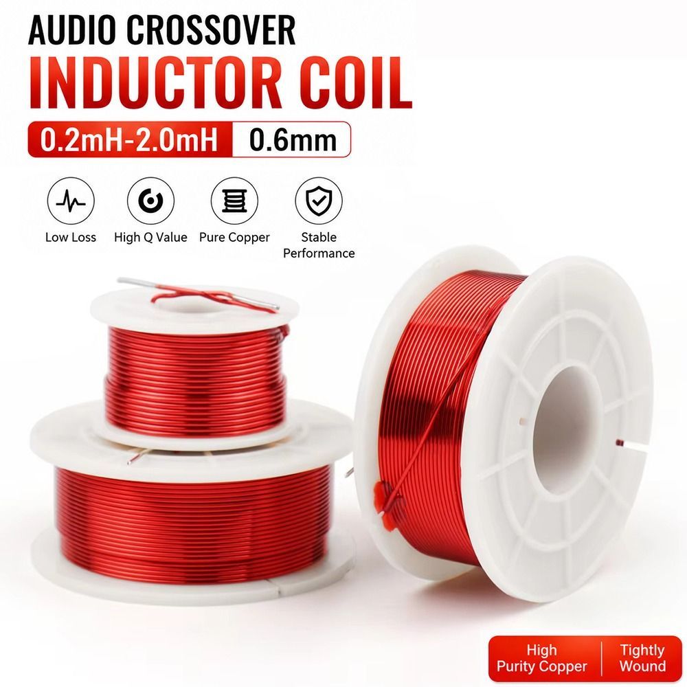 Durable 0.6mm Speaker Crossover Inductor Coil 0.2mh-2.0mh Copper Inductor Coil Audio Coil