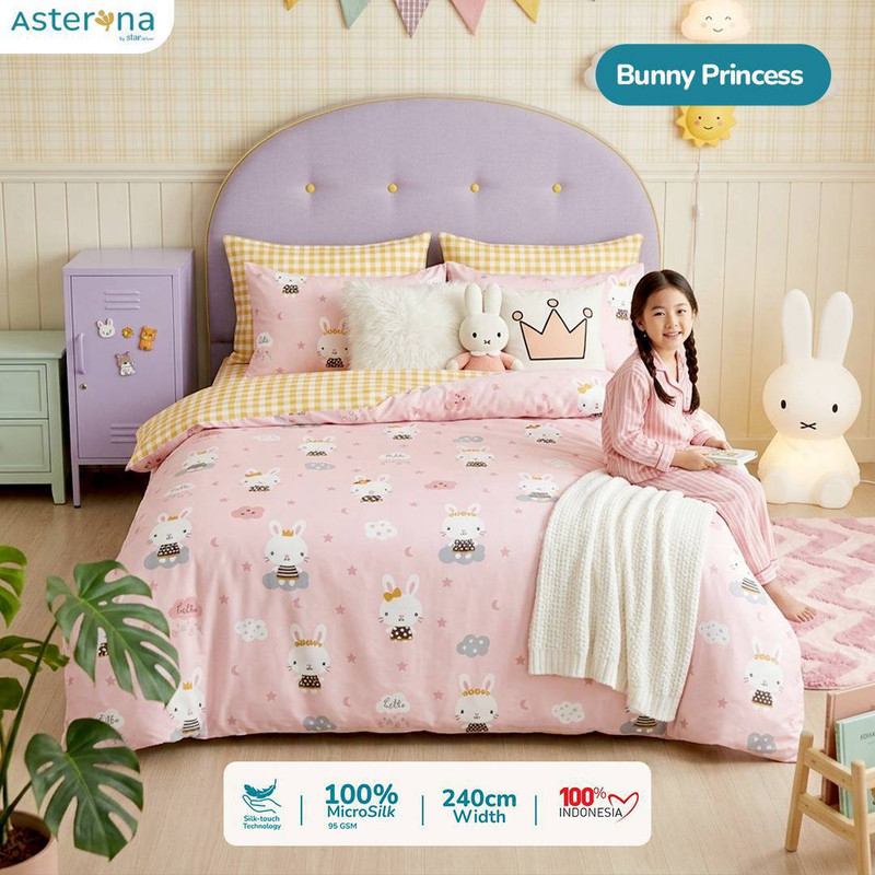 Bedcover & Sprei Premium Microsilk ASTERINA Motif Bunny Princess