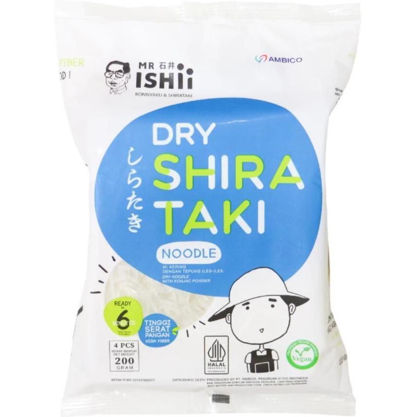 Mie Kering Shirataki 200 gram Porang Diet KETO Mie Sehat