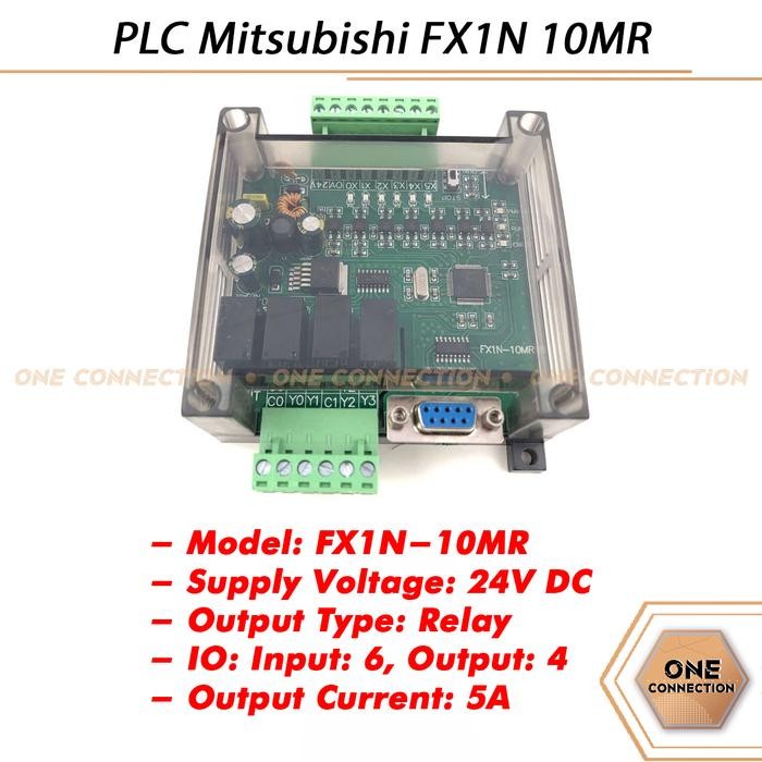 PLC Mitsubishi FX1N 10MR 6DI 4DO Communication RS232 24VDC FX1n-10MR
