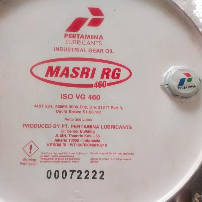 OLI MASRI RG ISO VG 460 l Pelumas Industrial Enclosed Steal GearDrives