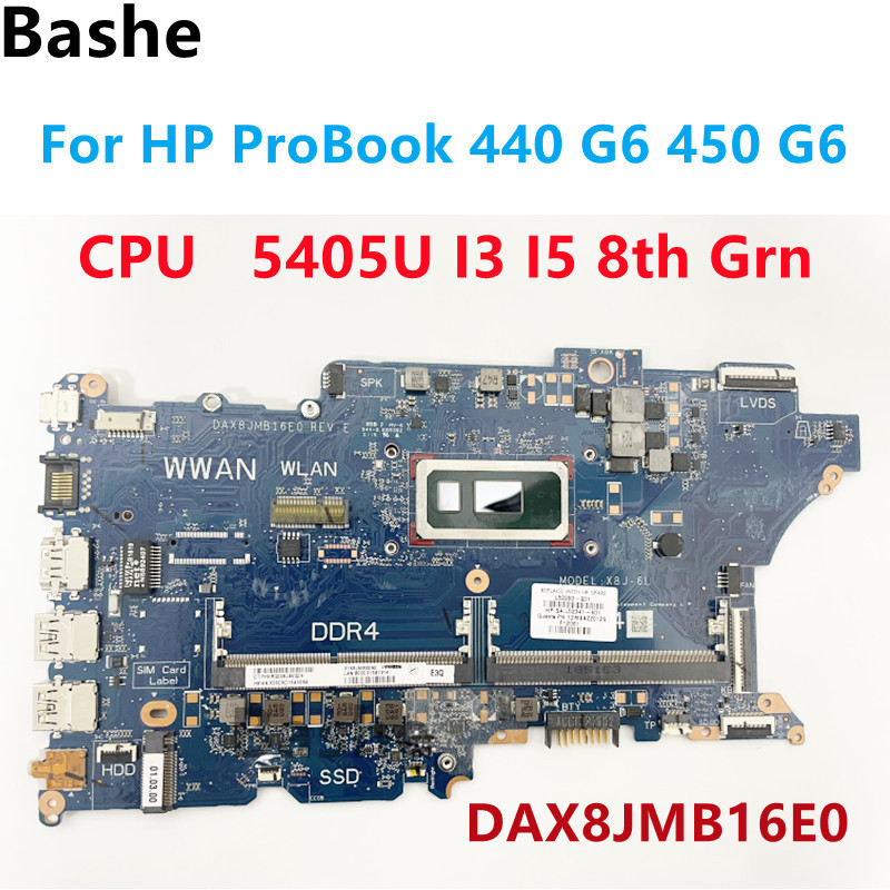 Casing Laptop For HP ProBook 440 G6 450 G6 Notebook Motherboard. DAX8JMB16E0 .With CPU 5405 I3 i5-82