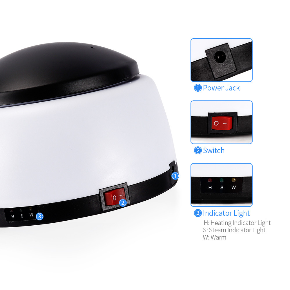 36W Steam Polish Nail Gel Removal Acetone Soak Off Gel Polish Remover Machine 5 Minutes Electric