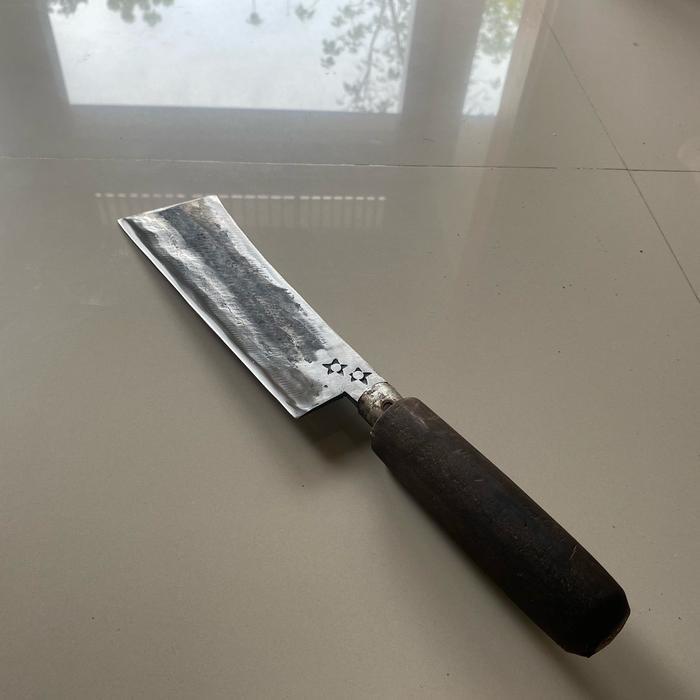Pisau Cincang Tulang&Daging Uk P.Bilah 22Cm L.Bilah 6Cm Baja Per Asli Pande Kwalitas Manteb Poll