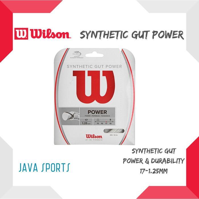 85qg- Senar Raket Tenis Wilson Synthetic Gut Power Synthetic Gut Power