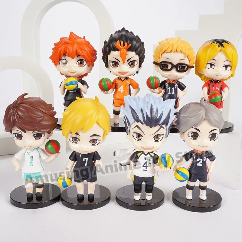 Anime Haikyuu Kenma Kozume Shoyo Hinata Figure Kotaru Bokuto Yu Nishinoya Figurine Model Doll Toys