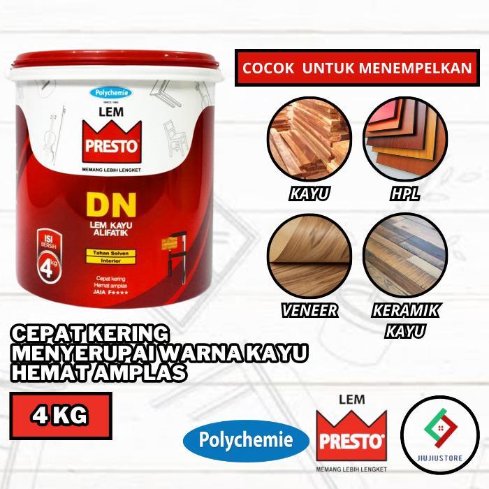 LEM KAYU ALIFATIK PRESTO DN 4KG LEM PRESTO LEM KAYU SERBAGUNA LEM DN 4KG