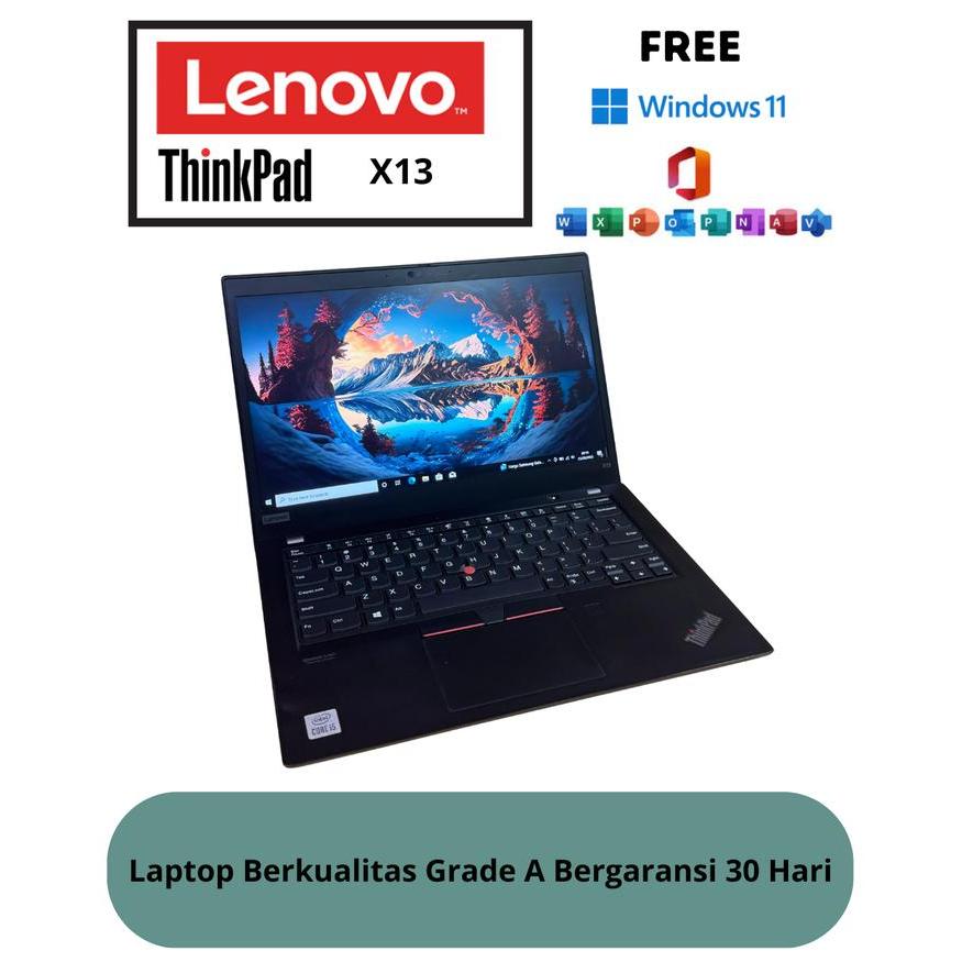 BARU Laptop Lenovo Thinkpad X13 G1 Ryzen 5 Pro 4650u 16GB & 256GB l X13 G1 Core i5-10TH 8GB &