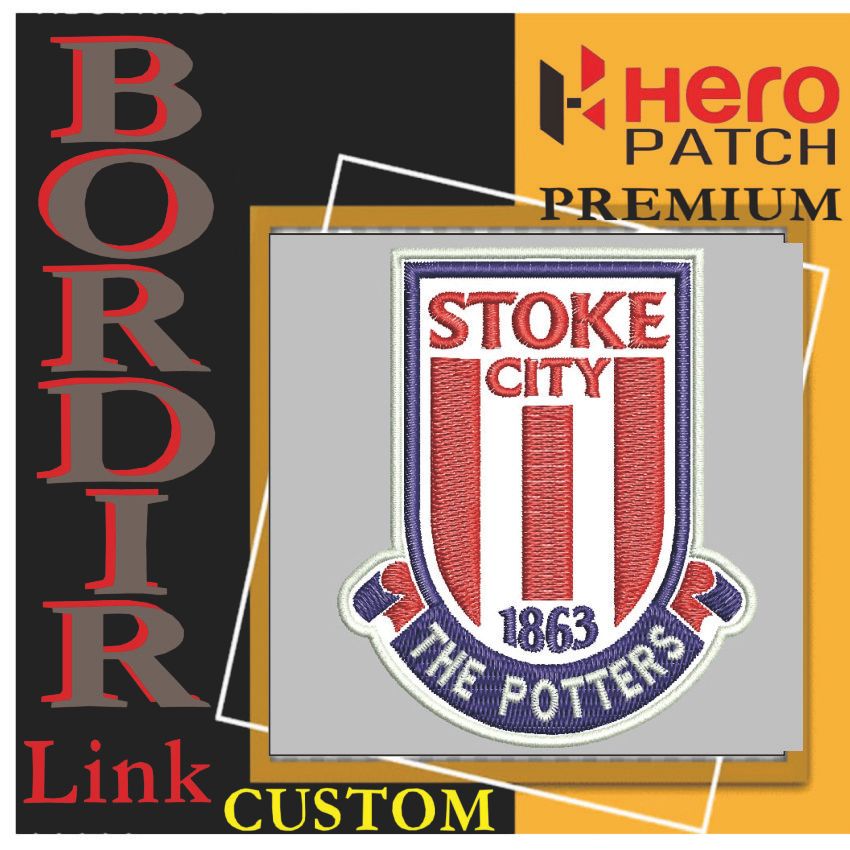 STOKE CITY THE POTTERS 1863 PATCH BORDIR LOGO/EMBLEM | HP-141