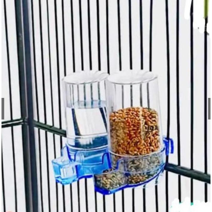 Cepuk Tabung Dispenser Tempat Pakan Minum Burung Kenari Lovebird Pleci