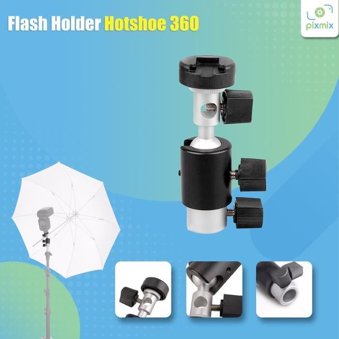 Flash Holder Hot Shoe Bracket Flash Shoe Umbrella Holder 360
