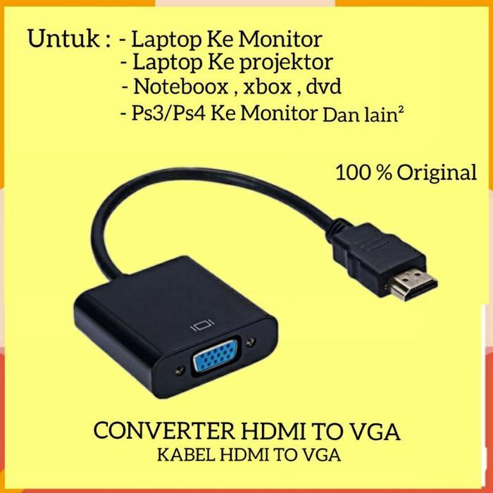 ns2x- Converter Hdmi To Vga / Kabel Sambungan Hdmi To Vga Monitor