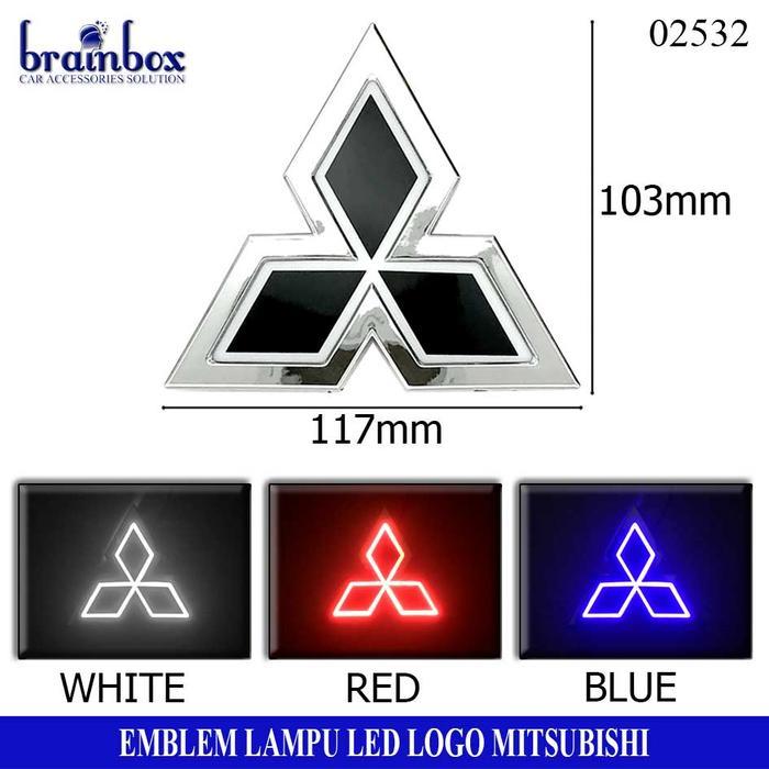 Ready HIGH QUALITY Car Logo Light Mitsubishi Emblem Mobil Lampu Car Logo LED