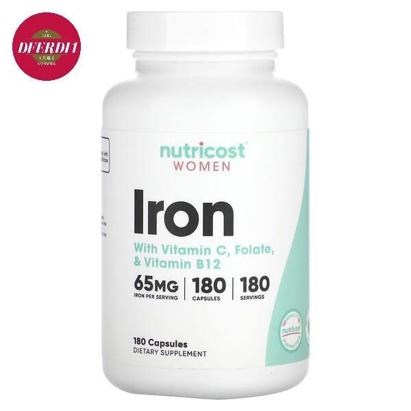 Nutricost Women Iron With Vitamin C Folate & Vitamin B12 180 Caps