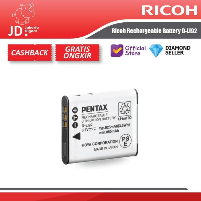 Ricoh Rechargeable Battery D-LI92 - Pentax D-LI92 Battery WG80/WG70