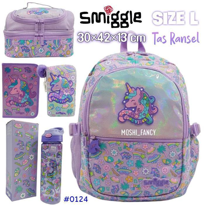 DISKON Tas Smiggle Unicorn Pule / Tas Ransel Sekolah Unicorn Anak Perempuan / Smiggle Junior