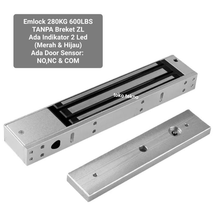 rw9r- Electromagnetic Lock / Em Lock 280 Kg / 600 Lbs + Sensor